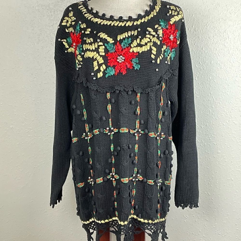 Pre-Loved Homemade Womens Ugly Christmas Sweater Size XL